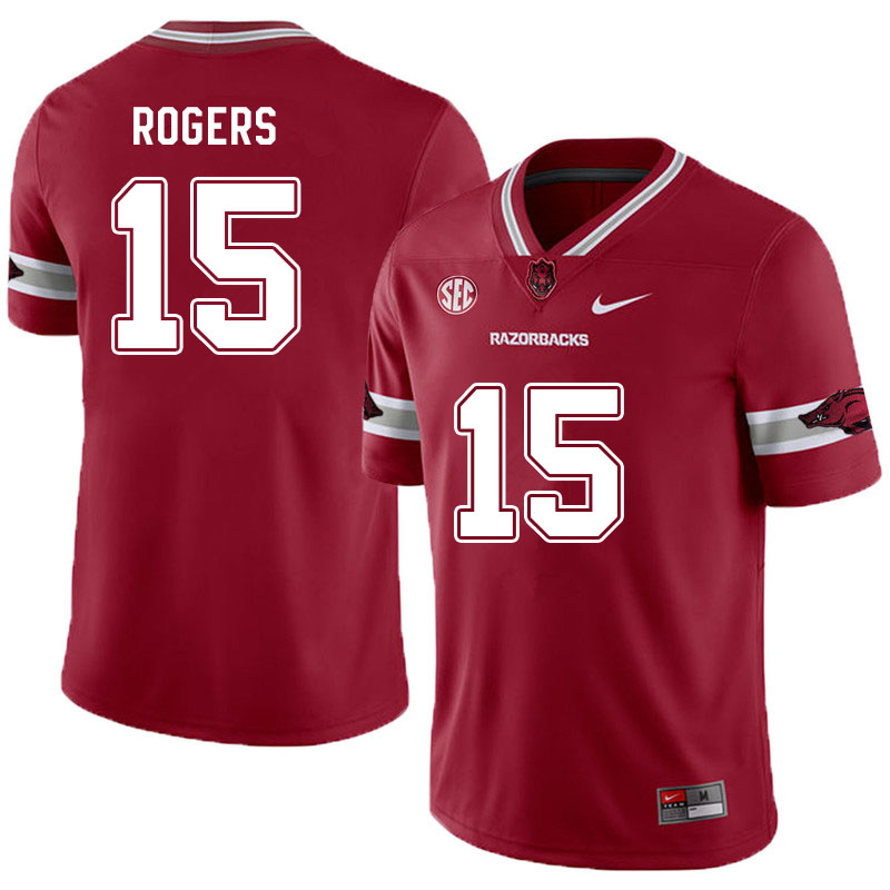 Men #15 Landon Rogers Arkansas Razorbacks College Football Jerseys Sale-Alternate Cardinal